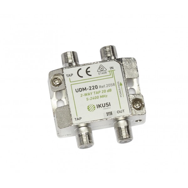 UDM-220 - Derivador de 2 salida y 20 dB para interior serie UDM