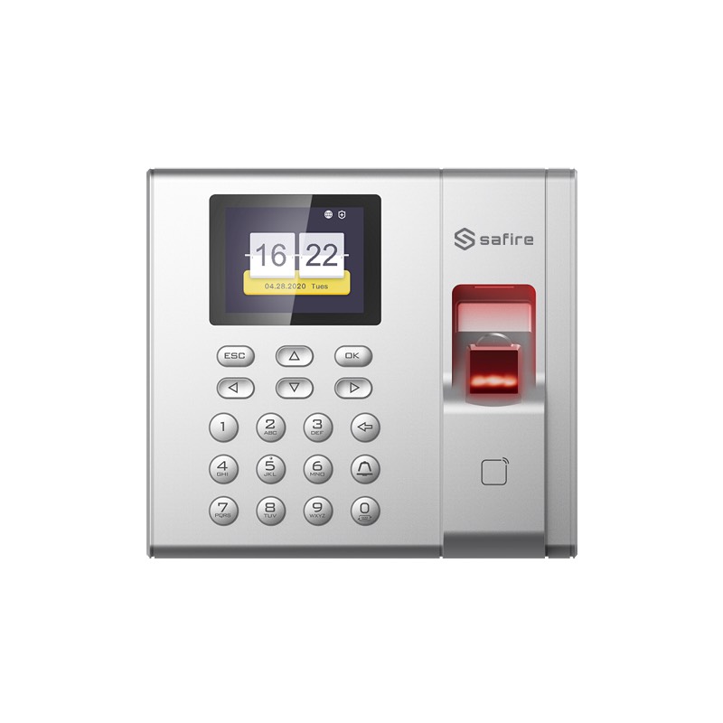 Safire SF-AC3003KMFD-IP - Control de Acceso y Presencia Huella, Tarjeta MF y PIN