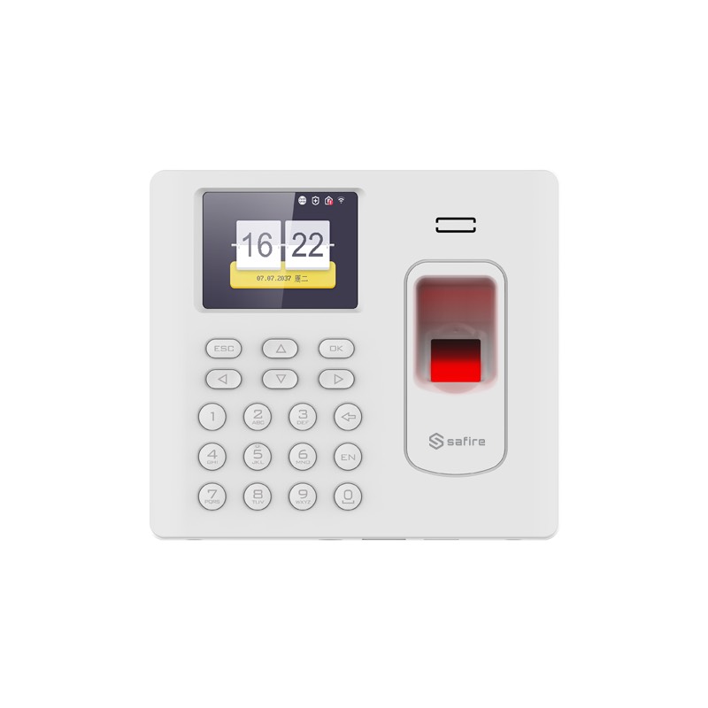 Safire SF-AC3012KEMDW-IPW - Control de Presencia Huella, Tarjeta EM y PIN