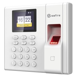 Safire SF-AC3002KEMD-IP-BAT - Control de Presencia Huella, Tarjeta EM y PIN con batería de respaldo