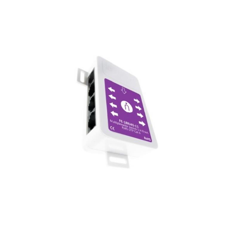Keynet FE-18RJ45-11 - Multiplexador Pasivo de 1 entrada y 8 salidas
