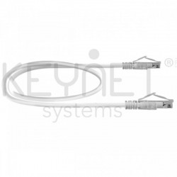 Keynet TL-6AUTJ-01 - Latiguillo de datos Cat6A U/UTP 26AWG LSZH Cobre Puro Blanco 1mts