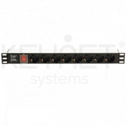 Keynet FSK-198-DOF - Regleta Schuko 19” 1U con 8 schukos