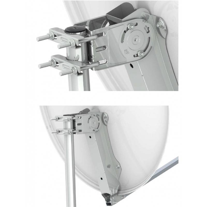 EK OD80R-6 - Antena parabólica de satélite 80cm tipo offset con cabezal sólido