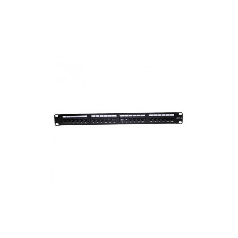 Keynet TP-61F - Panel de parcheo 19" Cat6 UTP 24p, 1U