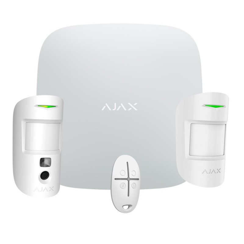 AJAX AJ-STARTERKIT-CAM-MP-W - Kit de Alarma Ethernet y dual SIM GPRS