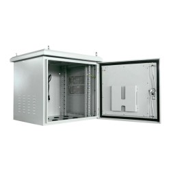 RACK-9U-OUTDOOR - Armario rack de 19" 9U para instalación en pared.