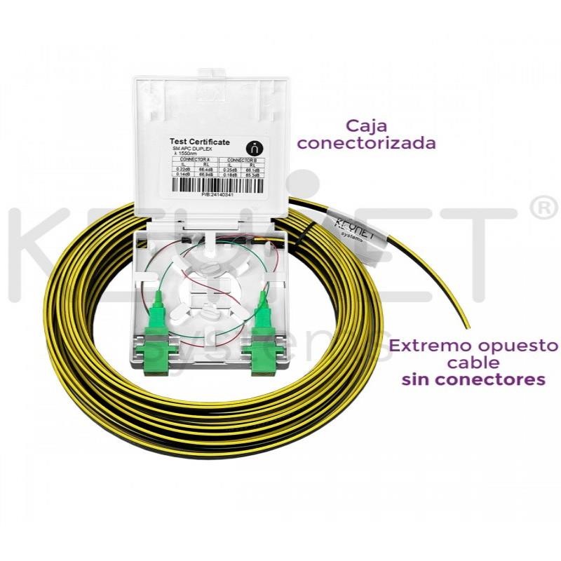 Keynet KIT-PT-SA-F82K-D1LNY-10 - Kit pigtail DX plano+roseta 2x SC/APC LSZH Dca 1000N 10mt