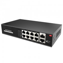 SW1008POE-100-E - Switch PoE con 8 puertos PoE + 2 Uplink RJ45