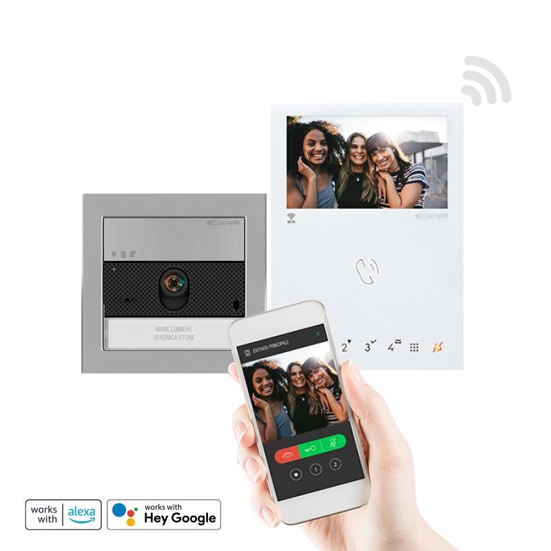 Comelit KVU8190W - Kit de Vídeo ULTRA y mini manos libres Wi-Fi para SIMPLEBUS 2