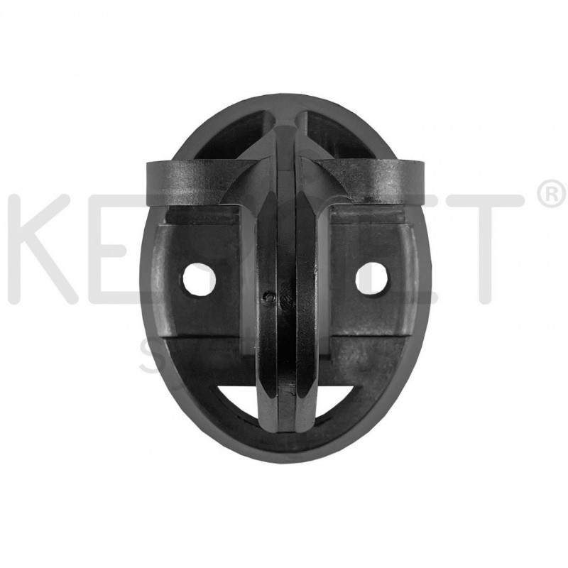 Keynet RET-UNIV-3G - Anclaje retención poste/pared 3 ganchos 1500N nylon UV negro
