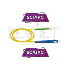Keynet TF-LSASU13-Y02 - Latiguillo híbrido Monomodo SM simplex SC/APC-SC/UPC 2m