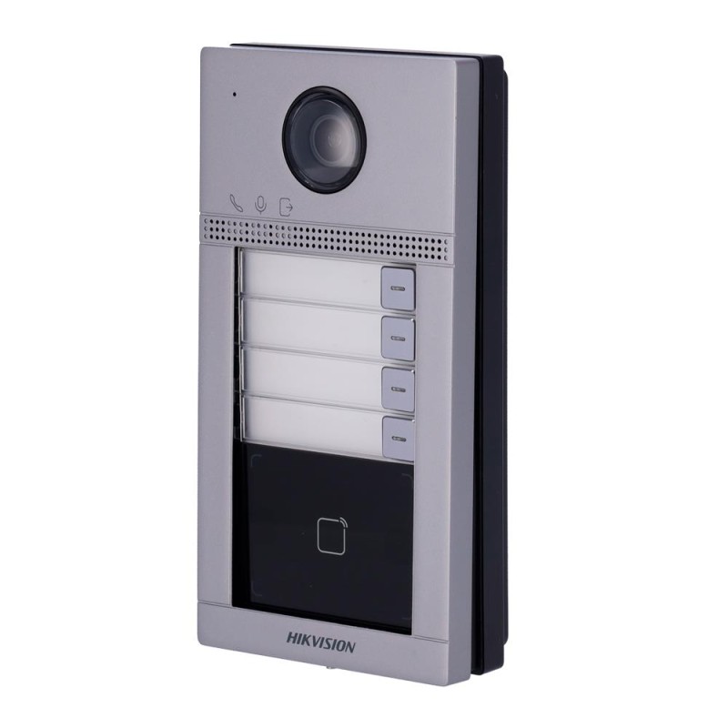 Hikvision DS-KV8413-WME1(C) - Videoportero IP con cámara 2 Mpx para 4 apartamentos