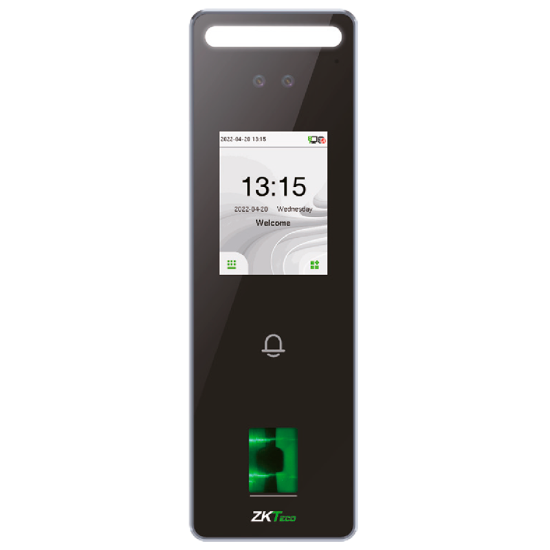 ZKTeco ZK-SPEEDFACE-V3L-FP-W - Control de Acceso y Presencia Facial, huella, tarjeta EM y PIN