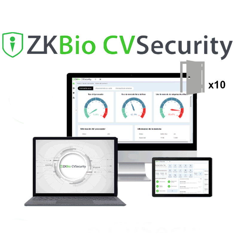 ZKTeco ZK-SOF-BIOCV-10 - Licencia Software Control de Accesos con capacidad 10 puertas