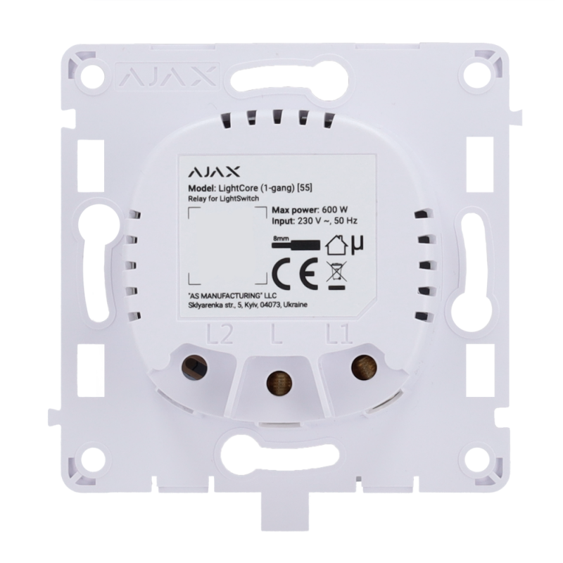 AJAX AJ-LIGHTCORE-1G - Relé para interruptor inteligente simple