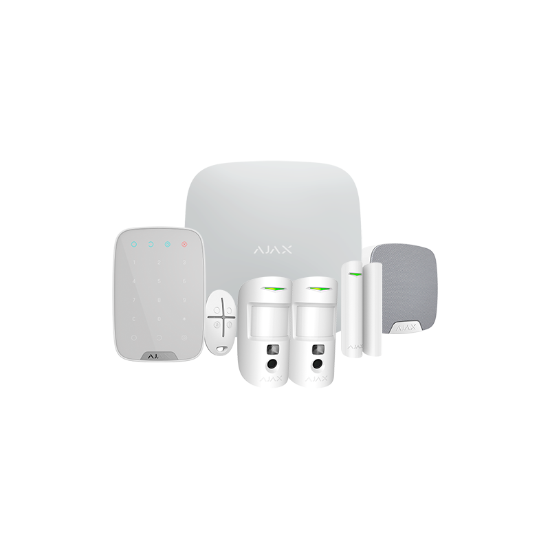 Ajax AJ-HUB2KIT-DP-PHOD-W - Kit de alarma profesional Ajax Ethernet Dual SIM Blanco