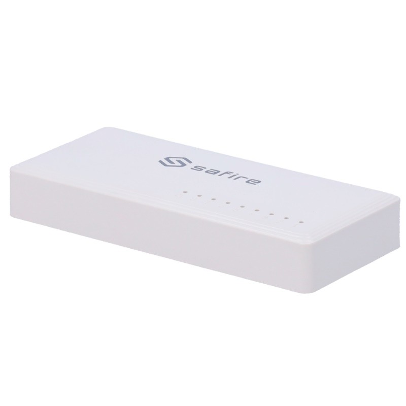 Safire SF-SW08-G - Switch de sobremesa no gestionable con 8 puertos Gigabit.