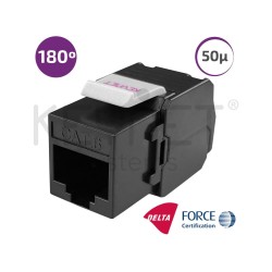 Keynet TK-6U1-5LM - Keystone conector hembra Cat6 UTP 180º sin herramienta