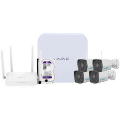 AJAX AJ-NVRKIT108B-2W - Kit de videovigilancia NVR 8CH Ajax y 4 Cámaras 2Mpx Uniarch