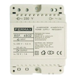 Fermax 4802 - Alimentador para instalaciones 4+N DIN4 230VAC / 12VAC - 1A