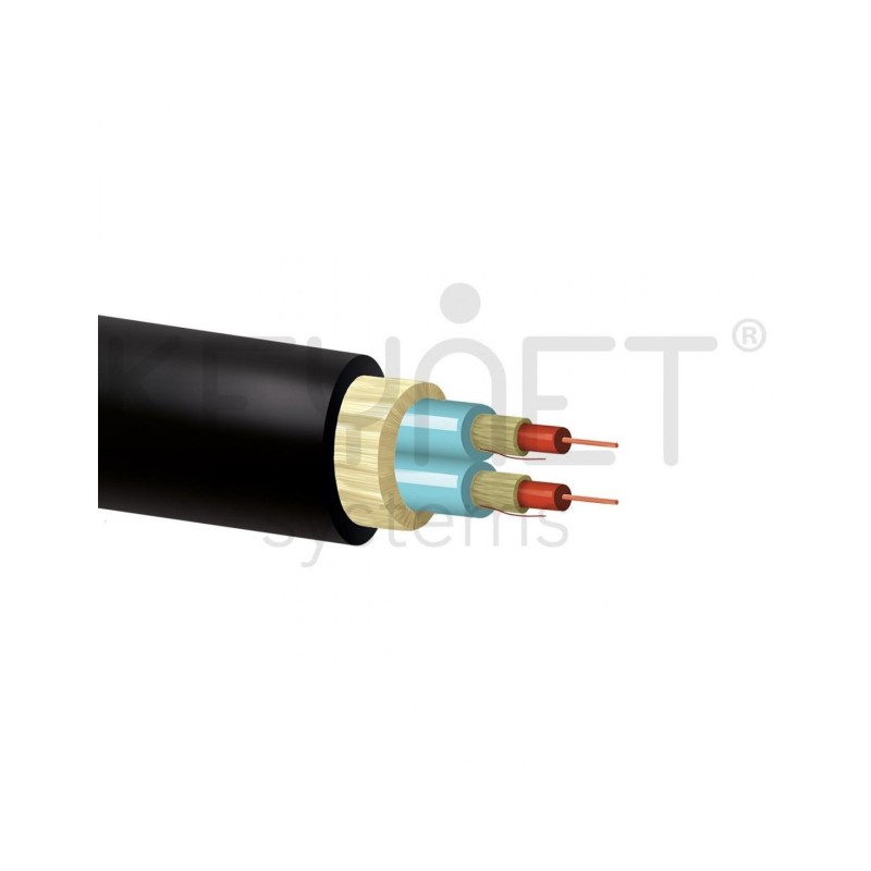 Keynet F1CDZ-3-02M3-D1L5AN - Cable 2 Fibra Óptica ZIP MM Multimodo OM3-300 Negro