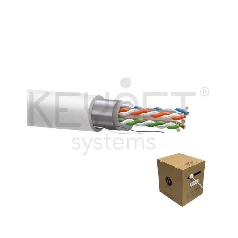 Keynet TD-600FU-D-LBR - Cable de datos Categoría 6 F/UTP para interior.