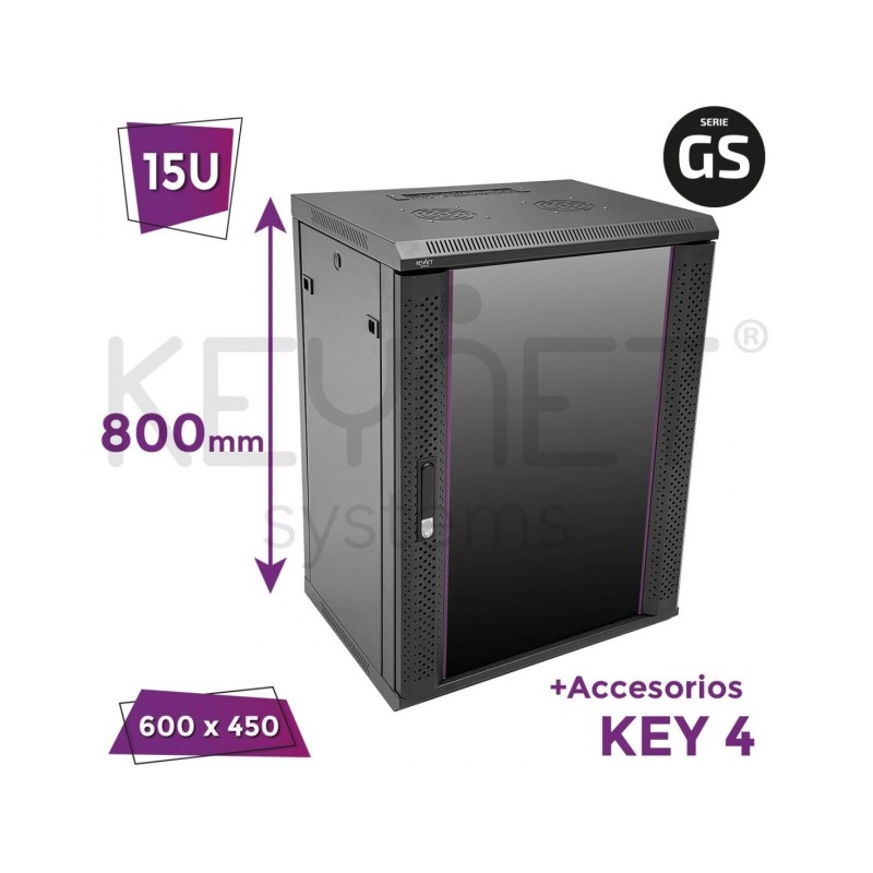 Key Net Rack Keynet FR6-C1564-GS-KEY4 | Armario Rack Montado de 19