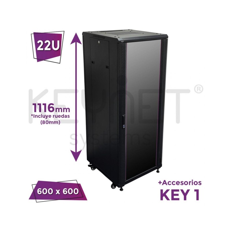 Key Net Rack Keynet FR4-CS2266-KEY1 | Armario Rack Montado de 19