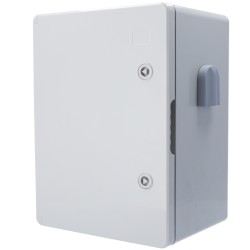 BOX-403017-IP65 - Armario para ICT de poliéster IP65 40 x 30 x 17cm. Carril DIN ajustable.
