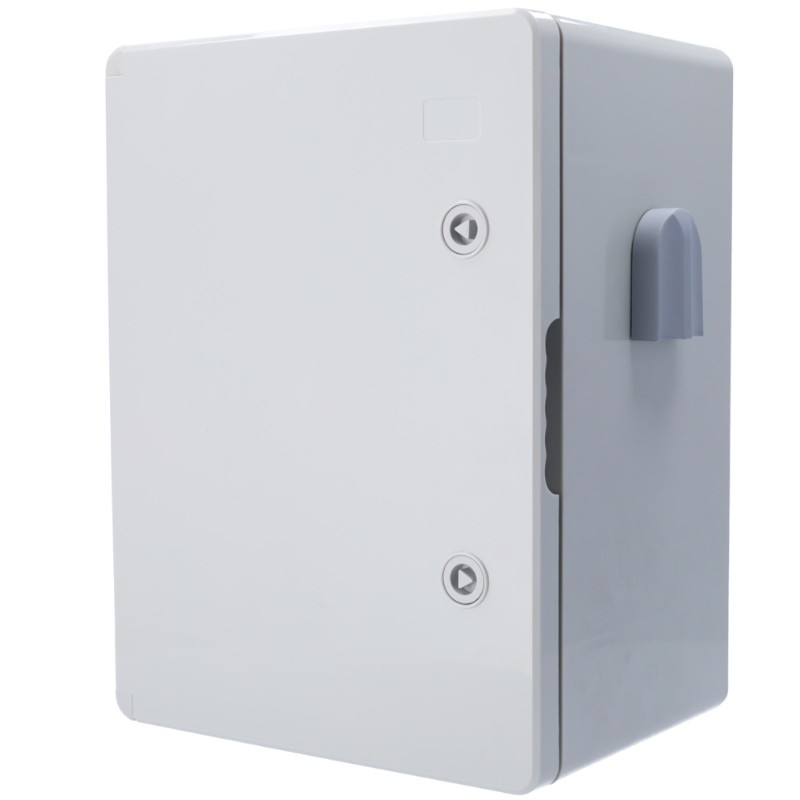 BOX-403017-IP65 - Armario para ICT de poliéster IP65 40 x 30 x 17cm. Carril DIN ajustable.