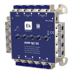 EK AMP-QC-55 - Amplificador para multiswitches cascadeables con 5 entradas y 5 salidas.