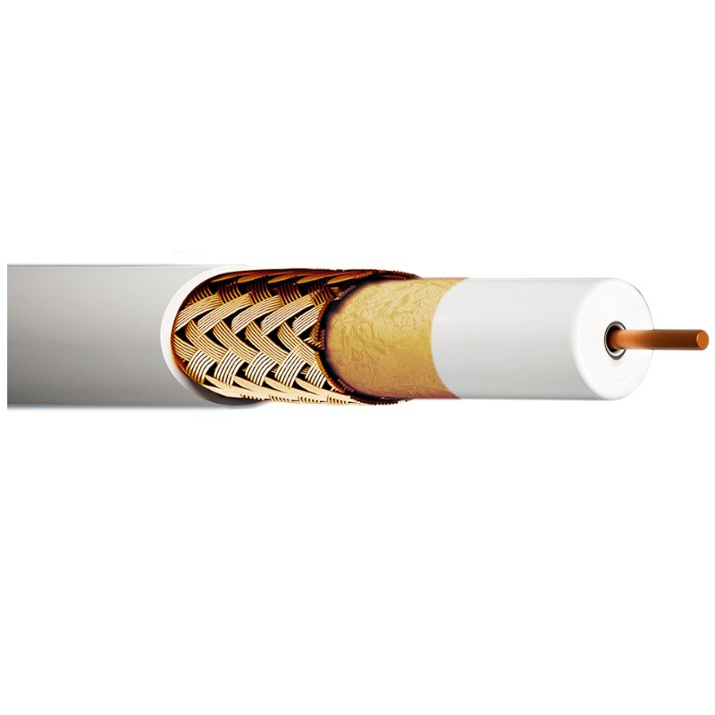 EK CCR-96-PLUS-D/250 - Cable coaxial 6,8mm 96 hilos CU 1,13mm CPR Dca 250m Blanco