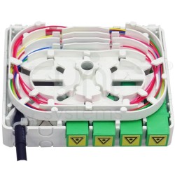 Keynet FTB-1045 - Caja terminal Fibra Óptica 4 puertos SC con bandeja fusión