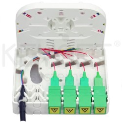 Keynet FTB-1045 - Caja terminal FO 4 puertos SC con bandeja fusión