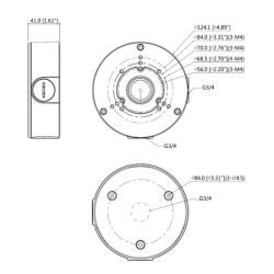 Dahua PFA130-E-B - Medidas Caja de conexiones para cámaras bullet o domos