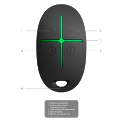 AJAX AJ-SPACECONTROL-B - Mando a Distancia color negro