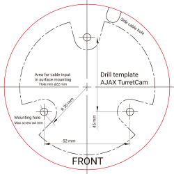 AJAX AJ-TURRETCAM-5-W - Cámara IP Turret 5Mpx 2.8mm blanca de AJAX - Frontal