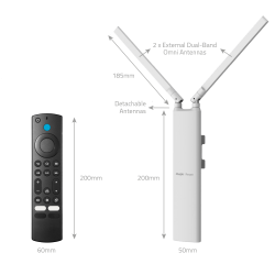 Reyee RG-RAP52-OD - Punto de acceso Wi-Fi 5 802.11AC doble flujo y banda 2,4 y 5 GHz - Medidas