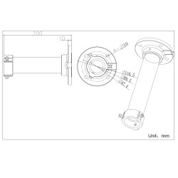 HiWatch Hikvision DS-1661ZJ, Soporte de techo para cámaras domo
