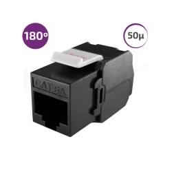 Keynet TK-6AU1-5LM - Keystone Hembra Cat6A UTP 180º Sin herramienta