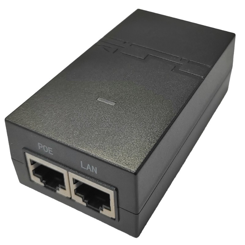 INJ-POE-G-12W-24 - Inyector PoE Pasivo 24V 0,5A. Entrada/Salida RJ45 10/100/1000 Mbps.