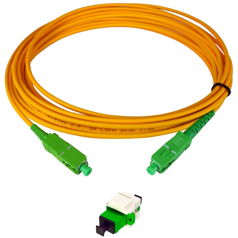 Televés 233240 - Kit Latiguillo de Fibra Óptica con keystone SC/APC 10m