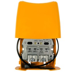 Televés 561721 - Amplificador de mástil NanoKom 3 entradas: UHF-UHF-VHFmix