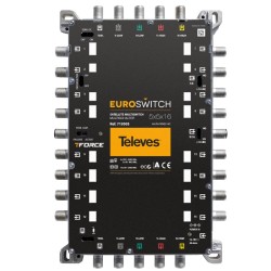 Televés 719505 - Multiswitch Autónomo de 5 entradas y 16 salidas