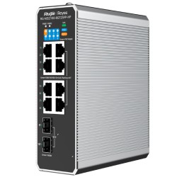 Reyee RG-NIS2100-8GT2SFP-HP - Switch Industrial PoE Cloud Capa 2 con 8 puertos RJ45 Gb + 2 SFP