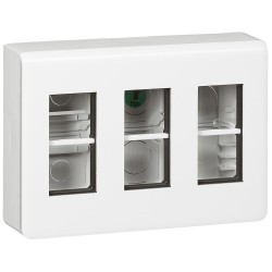 Legrand 078883L - Caja de puesto de trabajo en superficie Mosaic 3 x 4 módulos