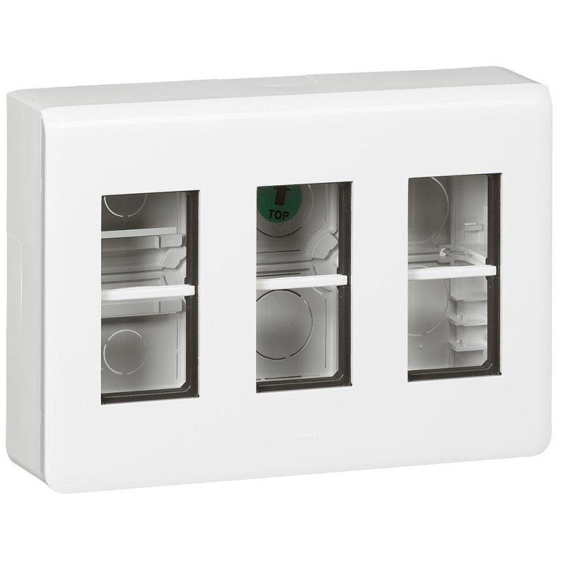 Legrand 078883L - Caja de puesto de trabajo en superficie Mosaic 3 x 4 módulos