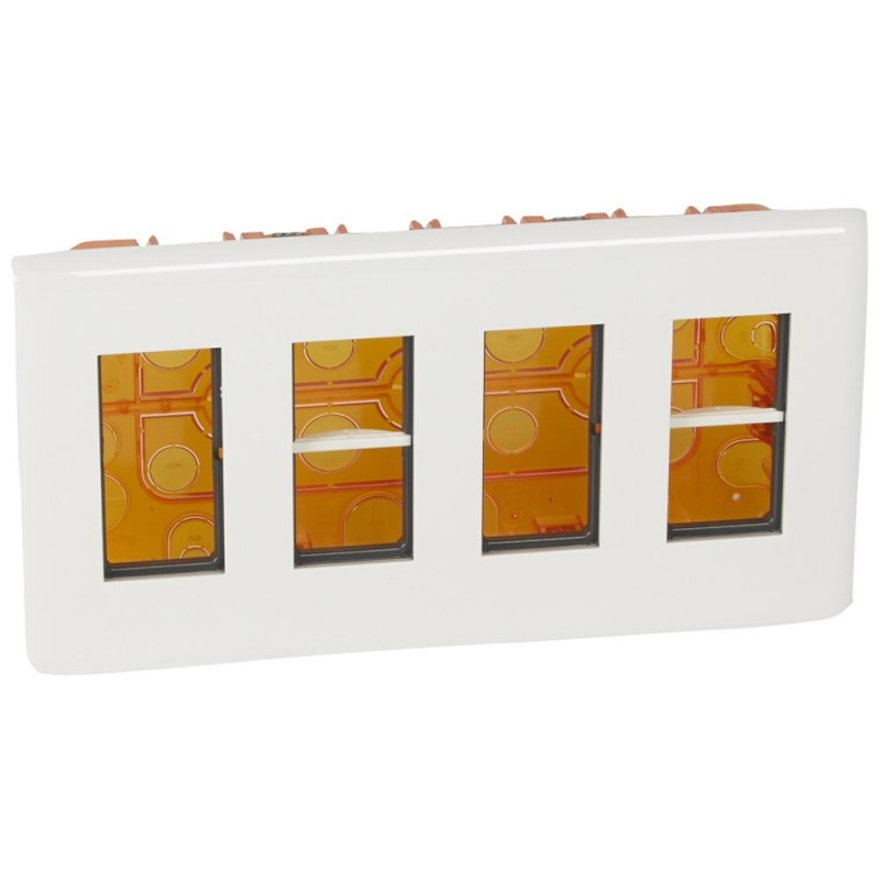 Legrand 078874L - Caja de puesto de trabajo empotrado Mosaic 4 x 4 módulos