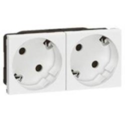 Legrand 077252 - Base de corriente múltiple Mosaic Blanca